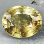 9.03 Ct.Firely Unheated Natural Oval 11*13 Intense Lime Yellow Tanga Sapphire