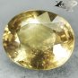 9.03 Ct.Firely Unheated Natural Oval 11*13 Intense Lime Yellow Tanga Sapphire