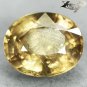 9.03 Ct.Firely Unheated Natural Oval 11*13 Intense Lime Yellow Tanga Sapphire