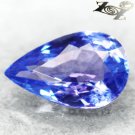 3.26 CT.VVS 1 Natural Pear 8 * 12 mm. Rich Vivid Purple Blue Tanzania Tanzanite
