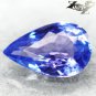 3.26 CT.VVS 1 Natural Pear 8 * 12 mm. Rich Vivid Purple Blue Tanzania Tanzanite