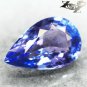 3.26 CT.VVS 1 Natural Pear 8 * 12 mm. Rich Vivid Purple Blue Tanzania Tanzanite