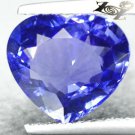 3.95 CT.Flawless Natural Heart 9.5*11 Vivid Cornflower Purple Tanzania Tanzanite