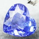 3.03 CT.Flawless Natural Heart 9*9 mm. Vivid Cornflower Purple Blue Tanzanite 坦桑