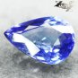 3.01 CT.Flawless Natural Pear 8*11 mm. Vivid Cornflower Purple Blue Tanzanite 妿¡