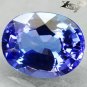 2.73 Ct.Firely Flawless Natural Oval 8*10 mm. Intense Blue Purple Tanzanite Gems