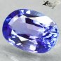 2.85 Ct.Flawless Firely Natural Oval 7*11 mm. Intense Blue Violet Tanzanite &aring;�&brvbar;&aelig;&iexcl;�