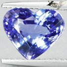 2.89 Ct.Flawelss Firely Natural Heart 8.5*10 mm. Intense Sweet Purple Tanzanite