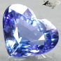2.89 Ct.Flawelss Firely Natural Heart 8.5*10 mm. Intense Sweet Purple Tanzanite