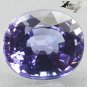 2.98 Ct.Flawless Full Fire Natural Oval 8*9 mm. Intense Blue Purple Tanzanite
