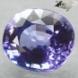 2.98 Ct.Flawless Full Fire Natural Oval 8*9 mm. Intense Blue Purple Tanzanite
