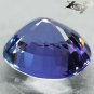 2.98 Ct.Flawless Full Fire Natural Oval 8*9 mm. Intense Blue Purple Tanzanite