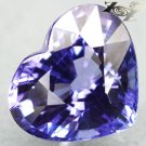 3.11 Ct.Flawless Full Fire Natural Heart 8*9.5 mm. Intense Blue Purple Tanzanite