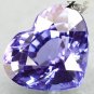 3.11 Ct.Flawless Full Fire Natural Heart 8*9.5 mm. Intense Blue Purple Tanzanite