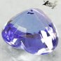 3.11 Ct.Flawless Full Fire Natural Heart 8*9.5 mm. Intense Blue Purple Tanzanite