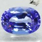 3.24 Ct.Flawless Full Fire Natural Oval 8*11 mm. Intense Blue Purple Tanzanite