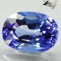 3.24 Ct.Flawless Full Fire Natural Oval 8*11 mm. Intense Blue Purple Tanzanite