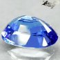3.24 Ct.Flawless Full Fire Natural Oval 8*11 mm. Intense Blue Purple Tanzanite