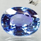 3.41 Ct.Flawless Firely Natural Oval 7.5*10 mm. Intense Blue Purple Tanzanite