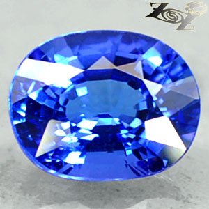 Full Fire Flawless Natural Oval 7*8.5 mm Vivid Violetish Blue Tanzanite 1.88 Ct.