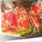 4.64CT.Natural Iridescence Play Red Color Whole Dragon Skin Canada Ammolite Slab