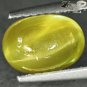 2.6 CT.Natural Oval 6.5*9mm Strong Cat's Eye Effect Intense Yellow Green Apatite
