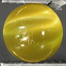 Natural Round 6.5 mm. Strong Cat's Eye Effect Intense Yellow Apatite 1.71 CT.Gem