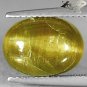 7.09 CT.Natural Oval 9*13 mm. Cat's Eye Effect Green Yellow Tanzania Apatite Gem