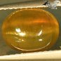 3.21 CT.Natural Oval 7*9.5 mm. Cat's Eye Effect Yellow Tanzania Apatite Gemstone