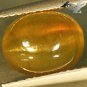 3.21 CT.Natural Oval 7*9.5 mm. Cat's Eye Effect Yellow Tanzania Apatite Gemstone