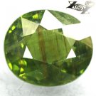 4.72 CT.Natural Oval 9*11 mm.Red Brown Rutiles Inside Green Mada Apatite 綠色磷灰石