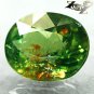 2.88 CT.Natural Oval 8*10 mm.Red Spark Intense Green Madagascar Apatite ç¶ è²ç£·ç°ç³