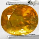 3.14 Ct.Big Firely Natural Oval 7.5*9 mm. Intense Honey Yellow Tanzania Apatite