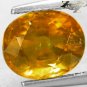 3.14 Ct.Big Firely Natural Oval 7.5*9 mm. Intense Honey Yellow Tanzania Apatite