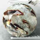 5.67 CT.Natural Round 10.5 mm Spark Orange Plates Zebra Skin Astrophylite 星葉石