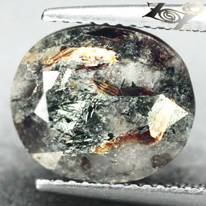 5.41 CT.Natural Oval 10*12 mm. Spark Orange Plates Matrix Russia Astrophylite
