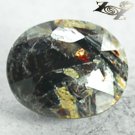 3.22 CT.Natural Oval 8.5*10 mm. Spark Orange Plates Matrix Astrophylite 星葉石
