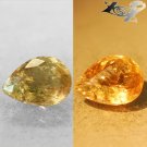 2.28 Ct.Rare Natural Pear 7.8*10 mm Color Shift LilacYellow Green Epidot Axinite