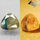 3.16 Ct.Natural Trillion 10 mm. Yellow Blue Color Shift Magnesio Axinite