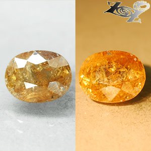 8.54 CT.Natural Oval 11*14 mm. Color Shift Lilac Yellow France Ferro Axinite Gem