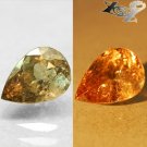 2.94 CT.Natural Pear 7.5*10.5 mm.Lilac Yellow Color Shift France Ferro Axinite