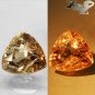 2.86 Ct.Natural Trillion 9 mm. Color Shift Salmon Brown France Ferro Axinite Gem