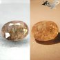 7.91 Ct.Natural Oval 12*15 mm.Color Shift Brown Blue Magnesio Axinite