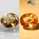 4.01 Ct.Full Fire Natural Oval 9*10.5 mm. Color Shift Yellow Brown Ferro Axenite