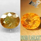 7.26 CT.Natural Oval 11*13 mm. Intense Lilac Yellow Color Shift Ferro Axinite