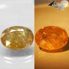 13.18 CT.Natural Oval 14*17 mm.Lilac Yellow Color Shift France Ferro Axinite Gem
