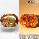 7.49CT.Natural Oval 11*13mm Rainbow Spark Color Shift Lilac Yellow Ferro Axinite