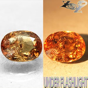 7.49CT.Natural Oval 11*13mm Rainbow Spark Color Shift Lilac Yellow Ferro Axinite