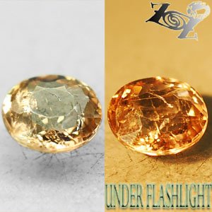 Natural Oval 6.5*8 mm. Color Shift Intense Lilac Yellow Ferro Axinite 1.55 CT.