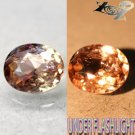 2.47 CT.Firely Natural Oval 8*9.5 mm. Color Shift Lilac Yellow Ferro Axinite 斧石